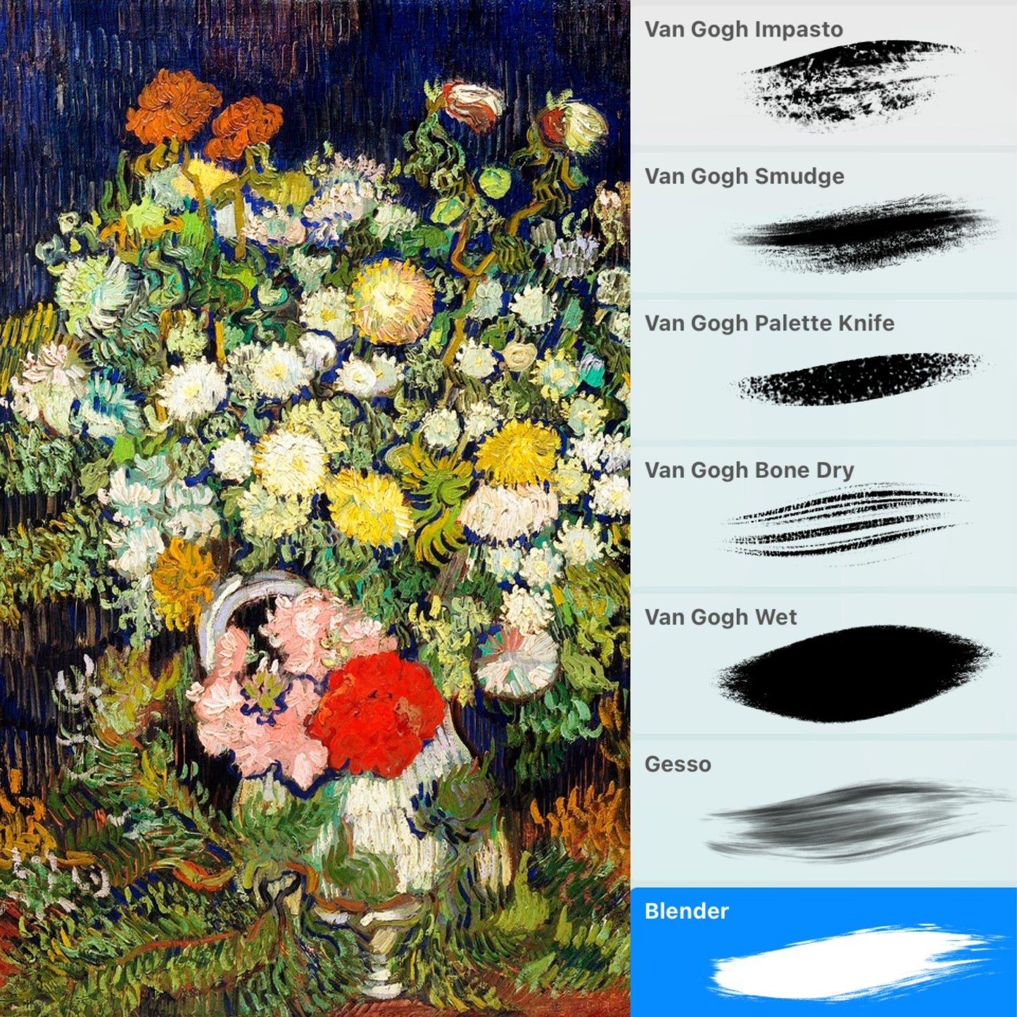 Vincent Van Gogh Oil Brushes Procreate Bundle