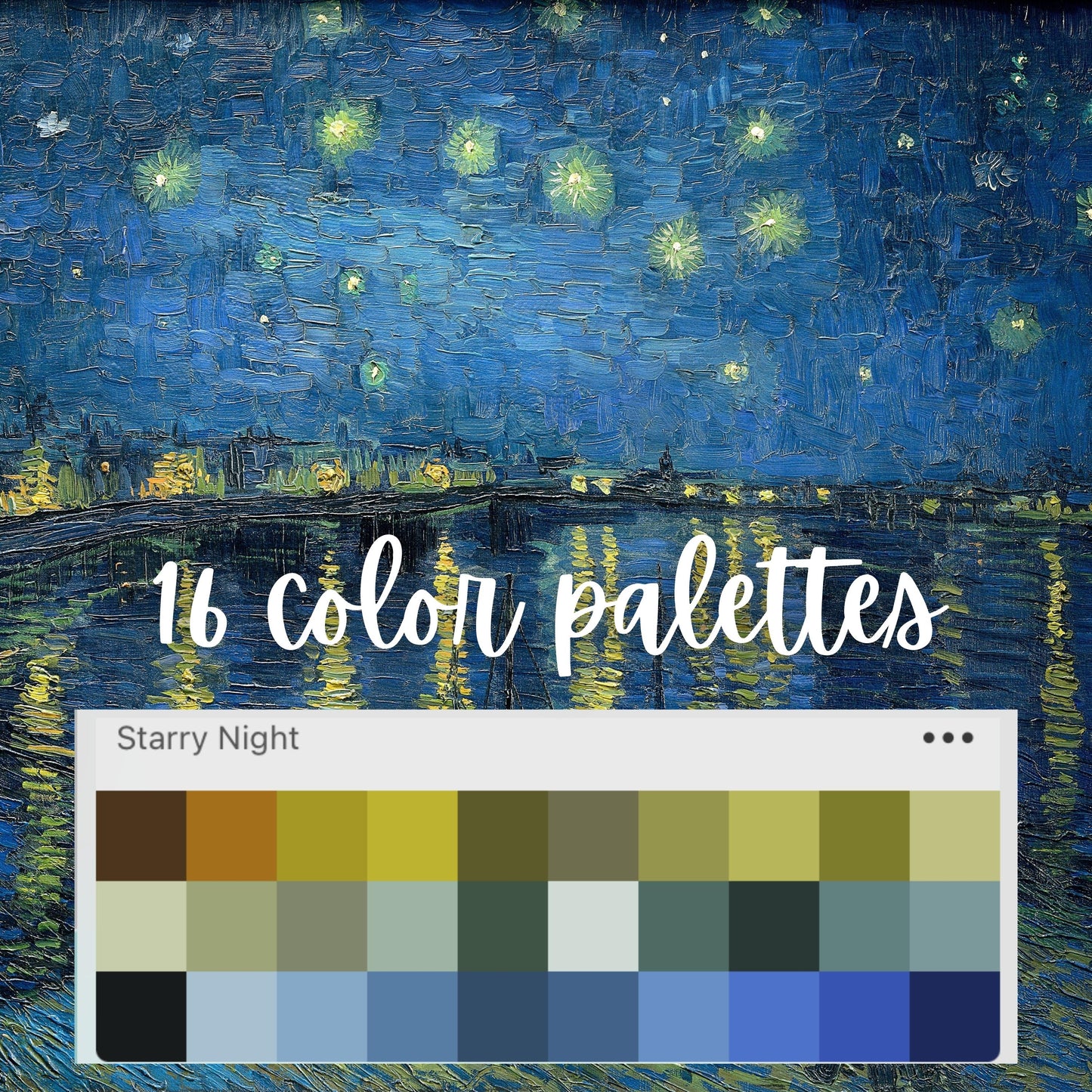 Vincent Van Gogh Oil Brushes Procreate Bundle