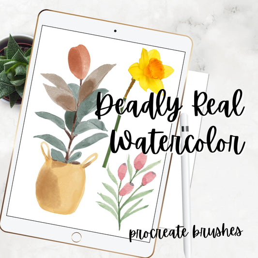 Deadly Real Watercolor Brushes for Procreate