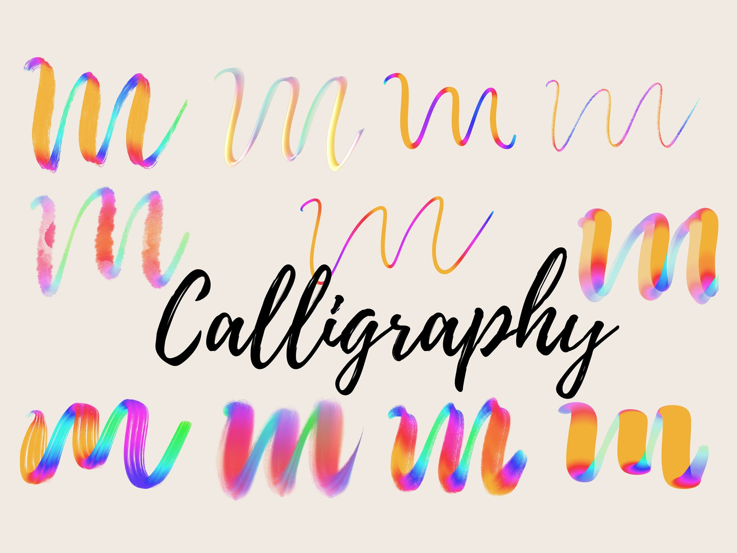 63 Rainbow Brushes for Procreate