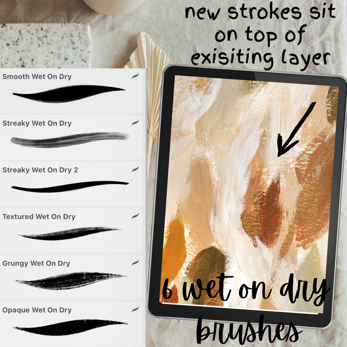 Realistic Gouache Bundle for Procreate. Lifelike Wet and Dry Gouache Brushes, Paper Texture, Canvas Brushes, Color Palettes, Texture Brushes