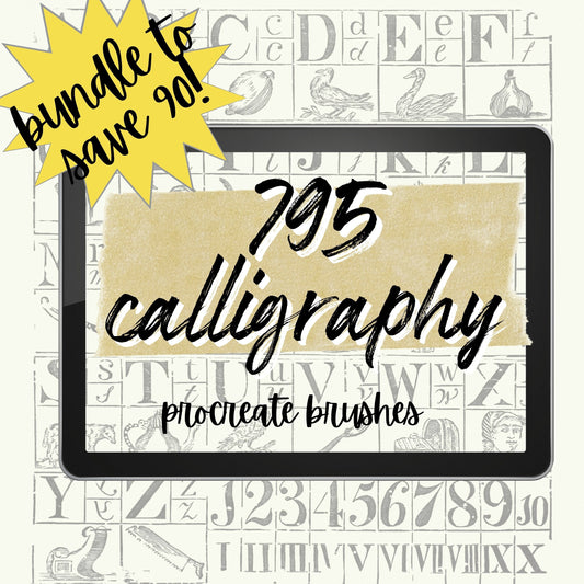 795 Calligraphy Bundle for Procreate