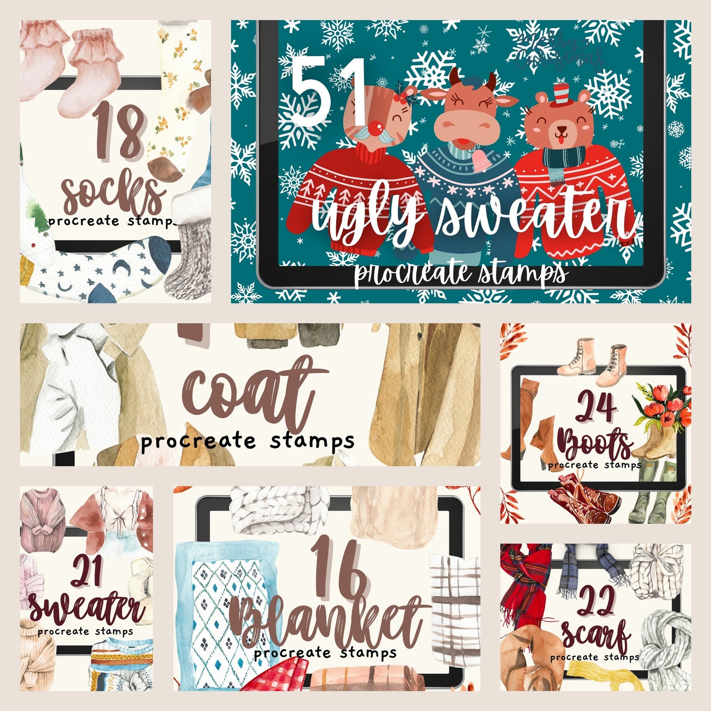 2244 Winter Procreate Bundle for Procreate