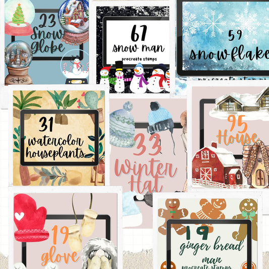 2244 Winter Procreate Bundle for Procreate
