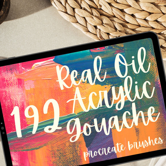 192 Oil Acrylic Brushes for Procreate