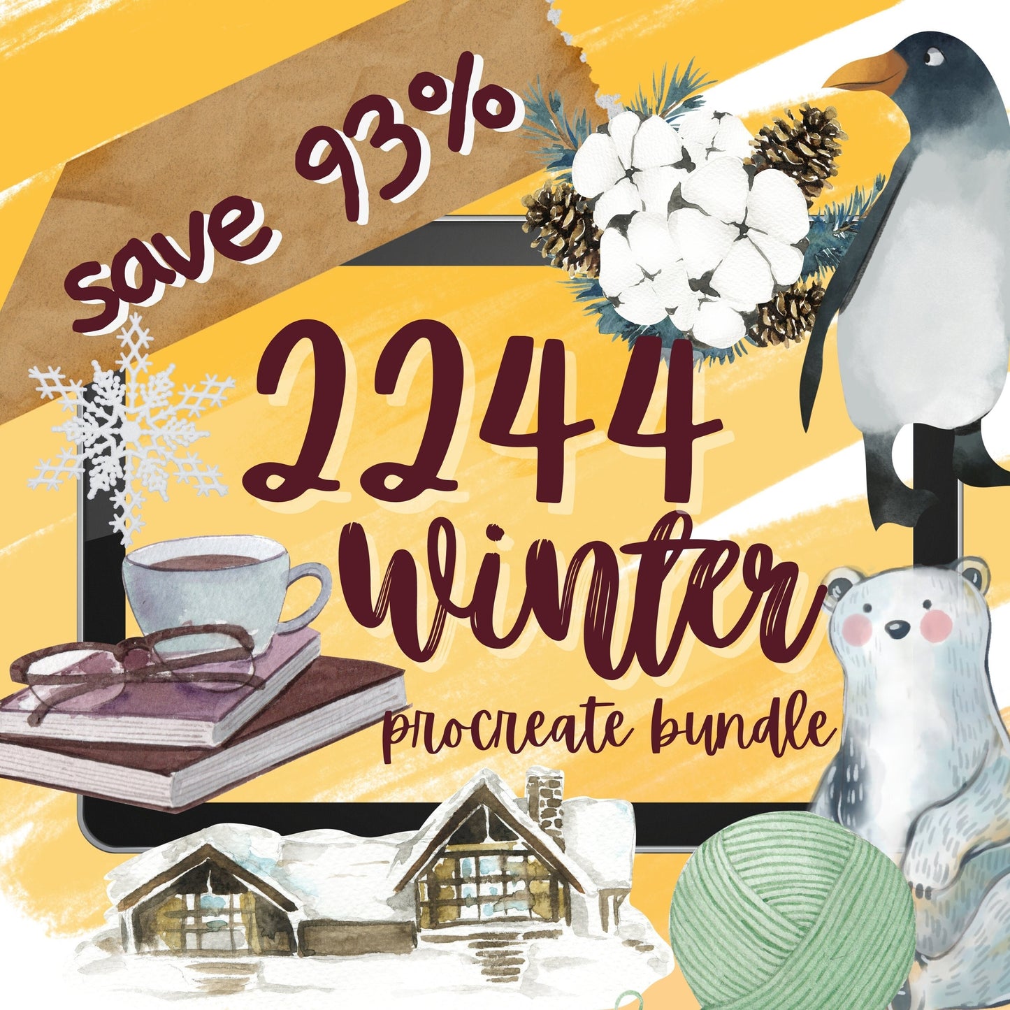 2244 Winter Procreate Bundle for Procreate