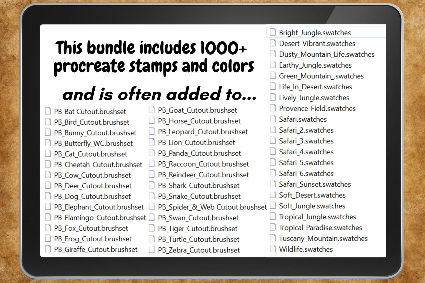 Cutout Animal Procreate Bundle
