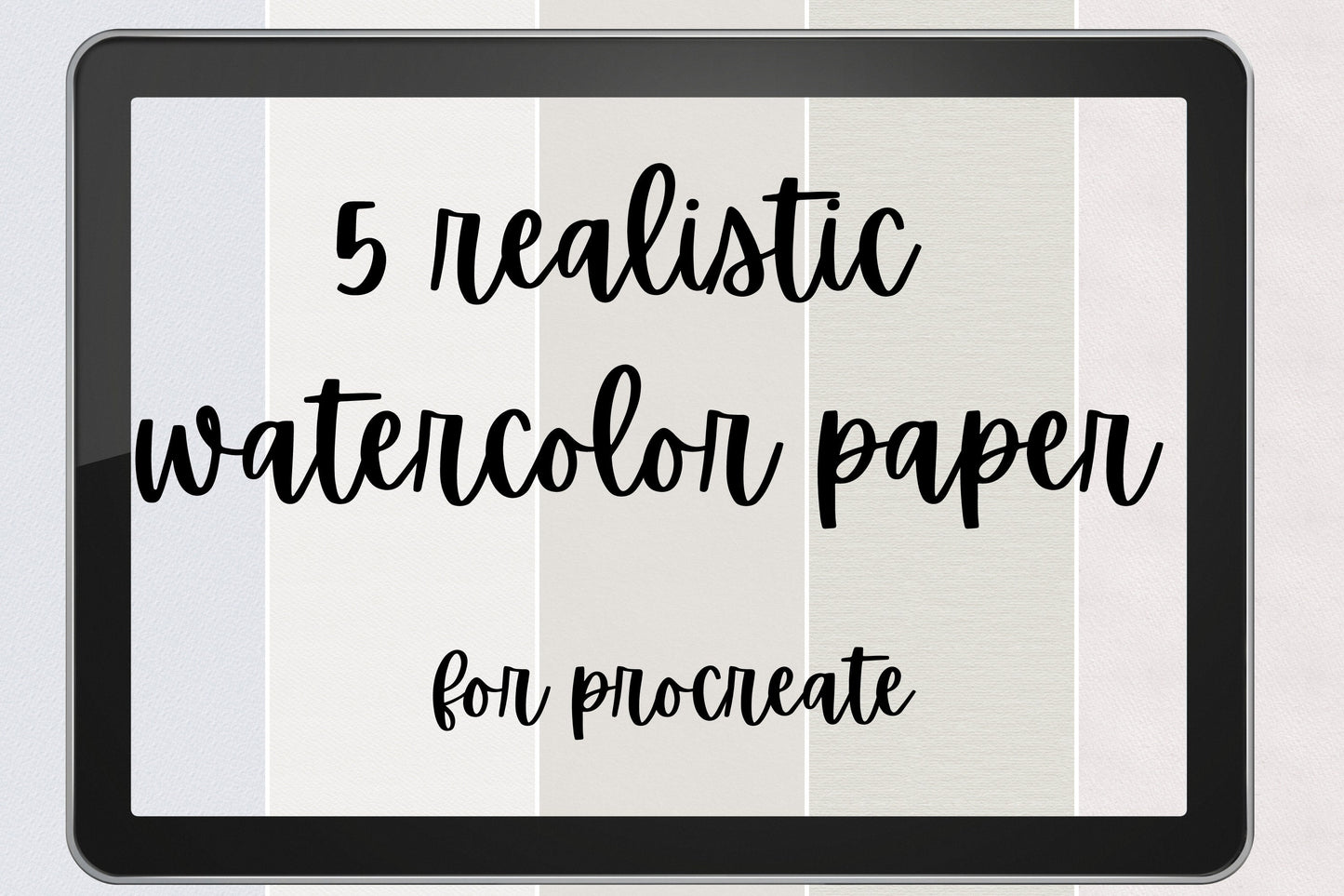 5 Realistic Watercolor Paper for Procreate