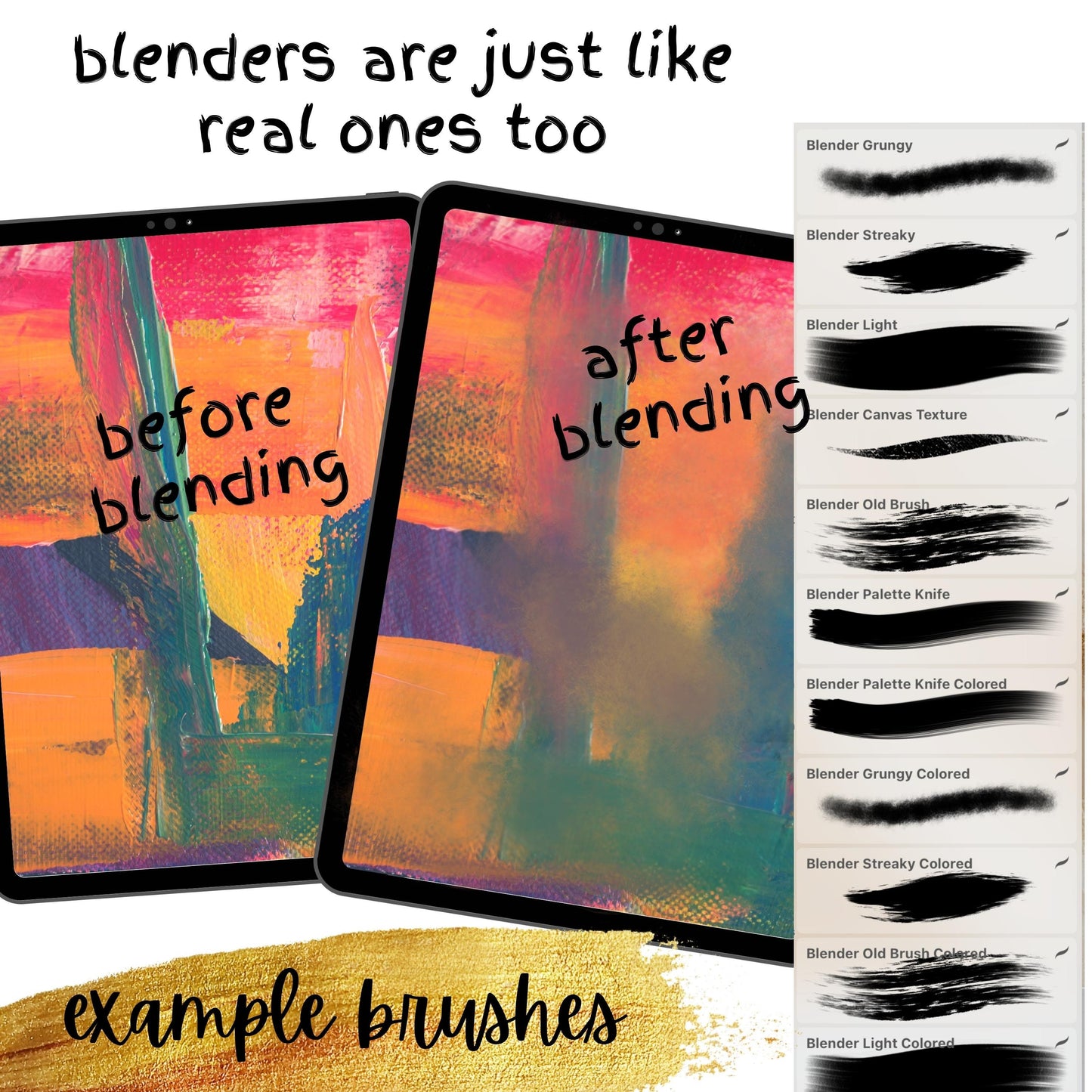 755 Best Selling Oil Acrylic Watercolor Gouache Brushes for Procreate.