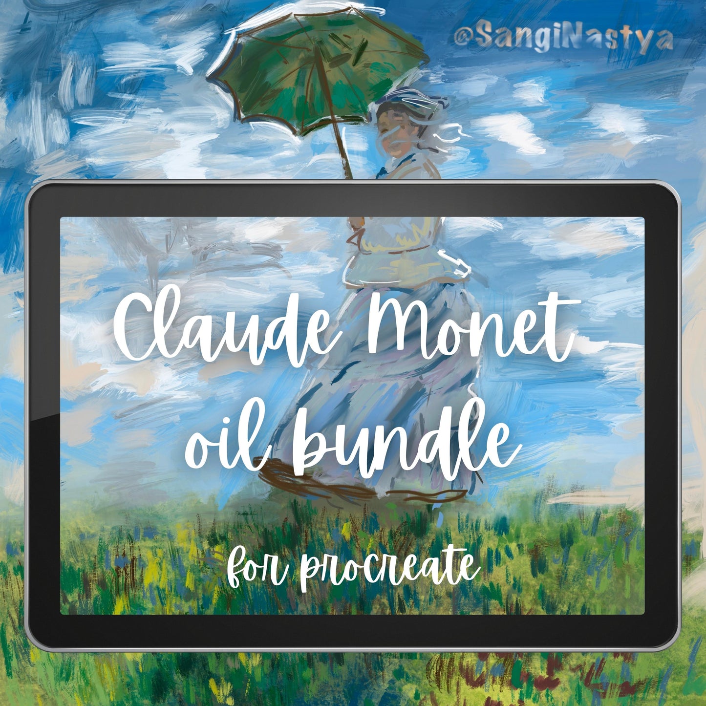 Claude Monet Oil Brushes Procreate Bundle