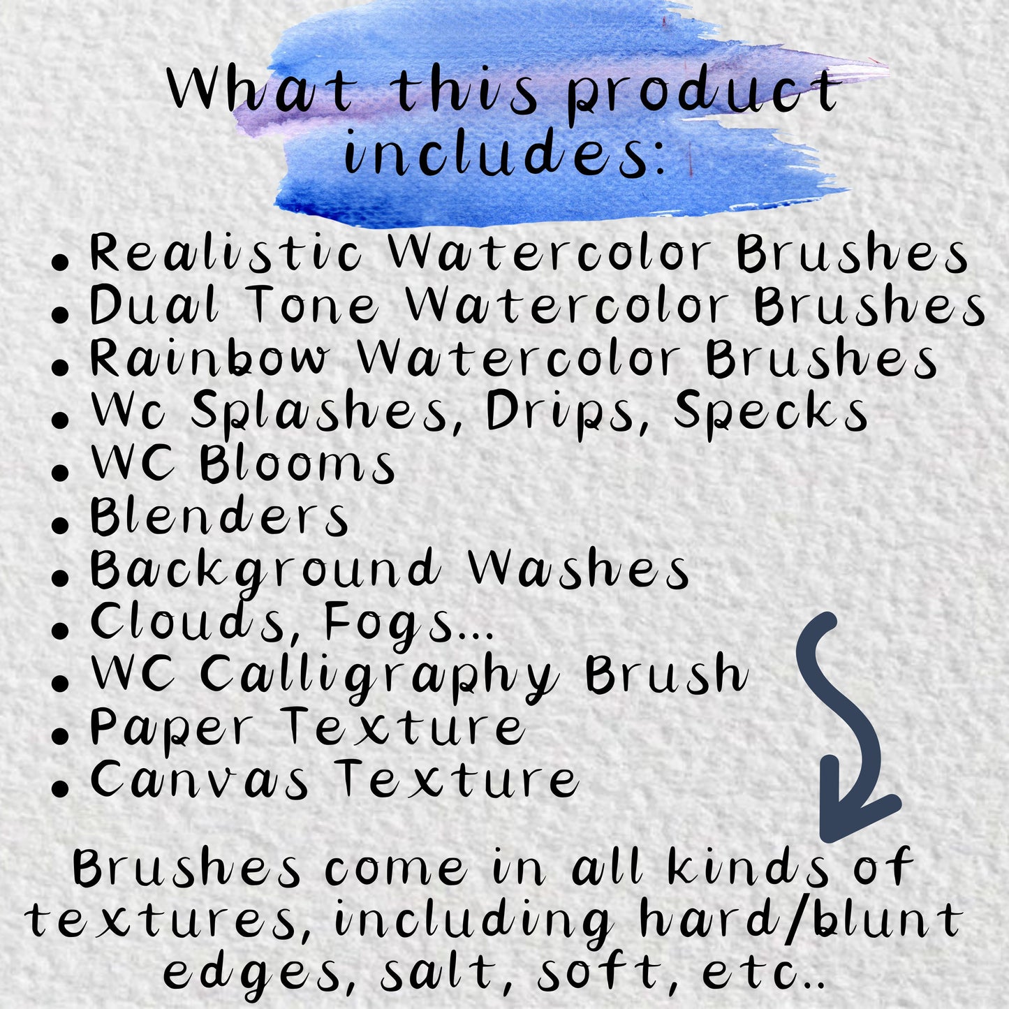 284 Realistic Watercolor Brushes for Procreate. Includes Duotone and Rainbow Brushes, Paper and Canvas Textures, Blenders, Splatters ,etc.