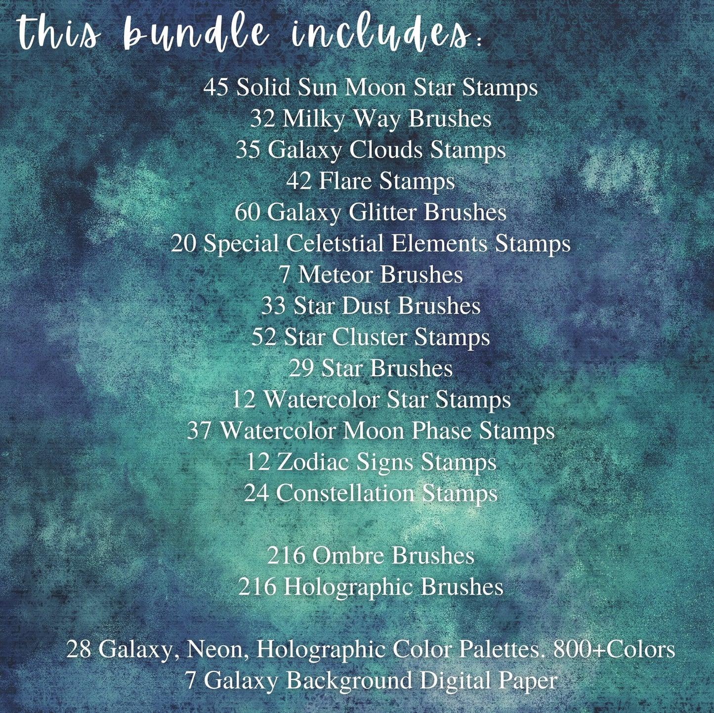 907 Galaxy Elements Procreate Bundle