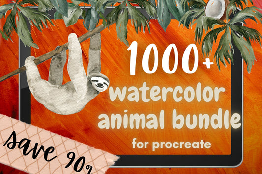 Watercolor Animal Procreate Bundle