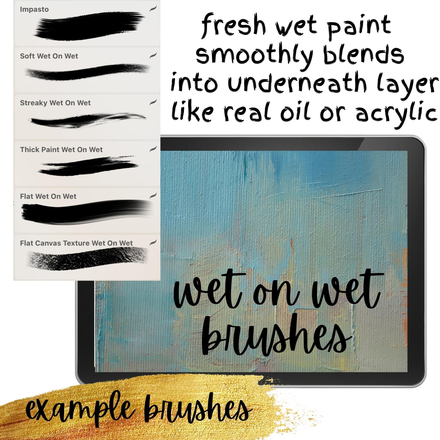 755 Best Selling Oil Acrylic Watercolor Gouache Brushes for Procreate.